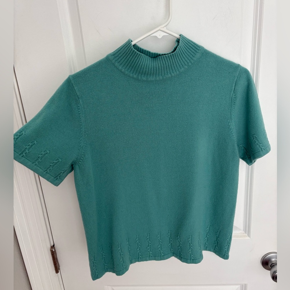 Sag Harbor Aqua/teal Knit Top